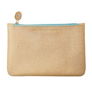 🔺️NWOT Ipsy Gold & Turquoise "Stay Golden" Multi-use Glam Bag Pouch